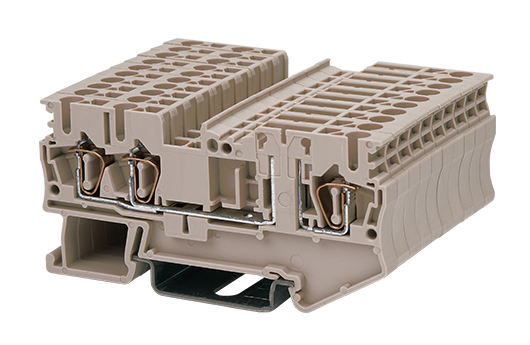 Cầu đấu Dinkle AK2.5-TN-T | 400V | 21A | 2.5 mm² (màu Beige)