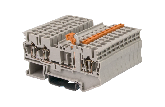 Cầu đấu Dinkle AK2.5-TN-TG | 400V | 21A | 2.5 mm² (màu Beige)