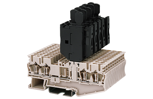 Cầu đấu Dinkle AK2.5-TR-M | 400V | 6.3A | 2.5 mm² (màu Beige)