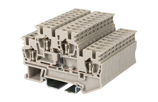 Cầu đấu Dinkle AKK2.5-D02 | 250V | 0.5A | 2.5 mm² (màu Beige)