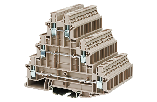 Cầu đấu Dinkle DK2.5N-3L | 1000V | 24A | 2.5 mm² (màu Beige)