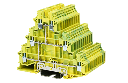 Cầu đấu Dinkle DK2.5N-3L-PE | 1000V | 2.5 mm² (màu Yellow-Green)
