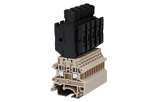 Cầu đấu Dinkle DK2.5N-M | 400V | 6.3A | 2.5 mm² (màu Beige)