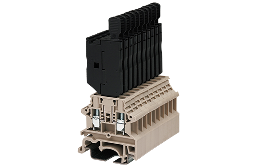 Cầu đấu Dinkle DK4N-M | 400V | 10A | 4 mm² (màu Beige)