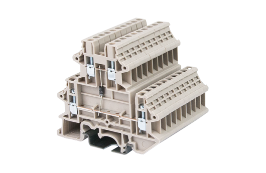 Cầu đấu Dinkle DKK2.5N-D02 | 250V | 0.5A | 2.5 mm² (màu Beige)