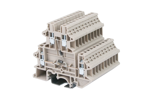 Cầu đấu Dinkle DKK2.5N-D03 | 250V | 0.5A | 2.5 mm² (màu Beige)