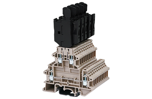 Cầu đấu Dinkle DKK2.5N-M | 400V | 6.3A | 2.5 mm² (màu Beige)