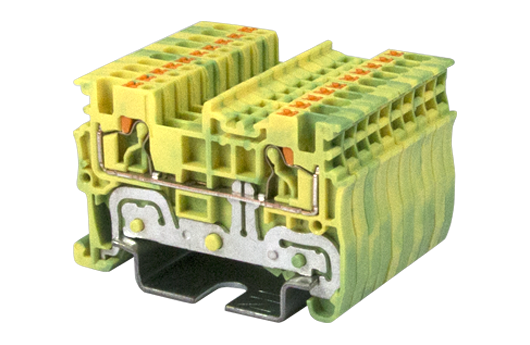 Cầu đấu Dinkle DP1.5N-PE | 500V | 1.5 mm² (màu Green-Yellow)