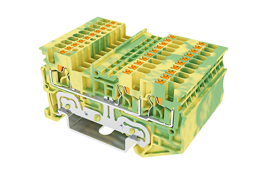 Cầu đấu Dinkle DP1.5N-TN-PE | 500V | 1.5 mm² (màu Green-Yellow)