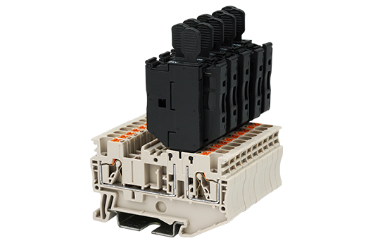 Cầu đấu Dinkle DP2.5N-M | 400V | 6.3A | 2.5 mm² (màu Beige)