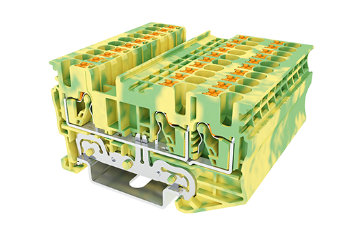 Cầu đấu Dinkle DP2.5N-TN-PE | 800V | 2.5 mm² (màu Green-Yellow)