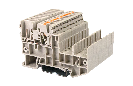 Cầu đấu Dinkle DP2.5SGT | 400V | 24A | 2.5 mm² (màu Beige)