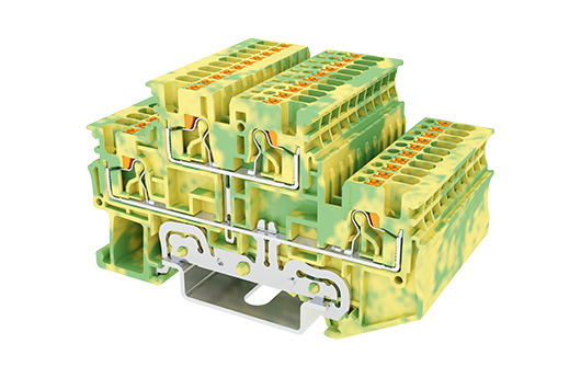 Cầu đấu Dinkle DPP1.5N-PE | 500V | 1.5 mm² (màu Green-Yellow)