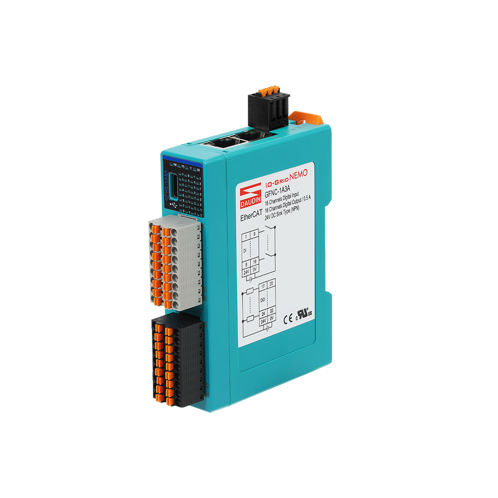 GFNC-1A3A – Module Remote I/O EtherCAT, 16DI/16DO, Sink (NPN)