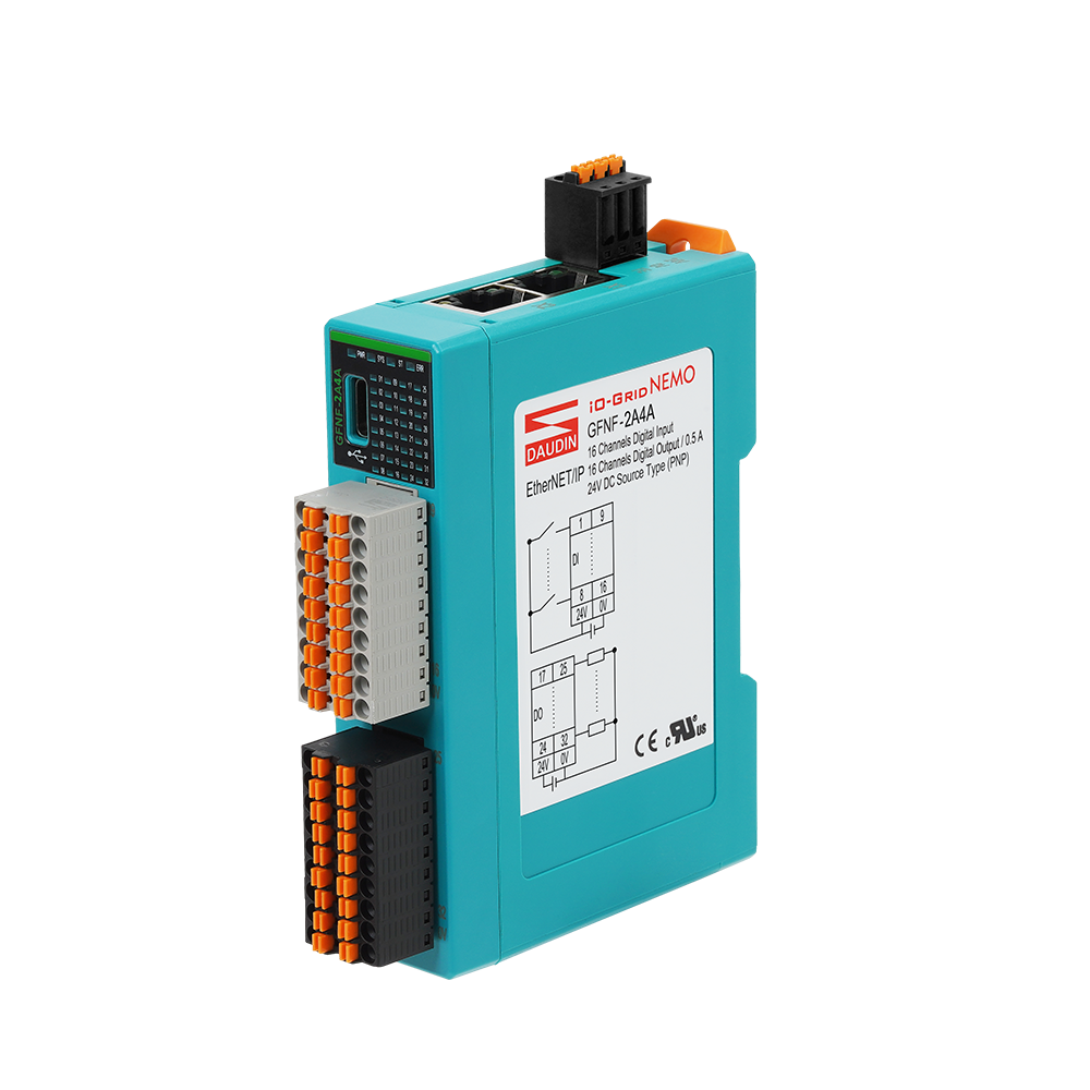 GFNF-2A4A – Module Remote I/O EtherNet/IP, 16DI/16DO, Source (PNP)