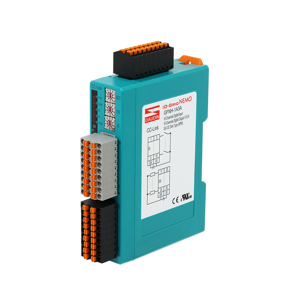 GFNH-1A3A – Module Remote I/O CC-Link, 16DI/16DO, Sink (NPN)