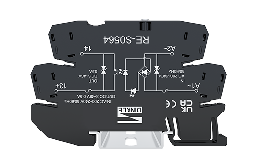 Opto Relay RE-S0564 — Input : 200~240 VAC / 0.6~1.1 mA, Output : 3~48 VDC / 0.5A