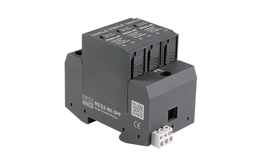 Chống sét 3 pha xoay chiều AC 380V – Imax 80kA (tích hợp cặp tiếp điểm báo lỗi NO/NC)