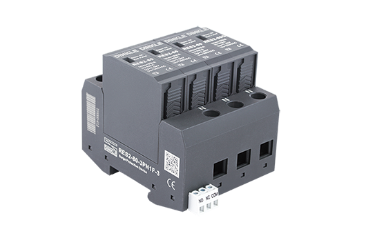 Chống sét 3 pha xoay chiều AC 380V 3 dây N – Imax 80kA (tích hợp cặp tiếp điểm báo lỗi NO/NC)